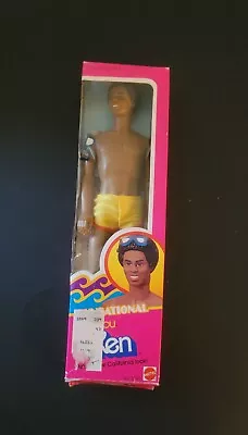 Sunsational Malibu Ken  Black Doll 1983 Vintage Mattel No 3849  • $50