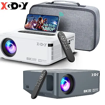 $49.99 • Buy 5G WiFi Projector LED 4K Native 1080P Portable Home Theater Cinema Movie Android