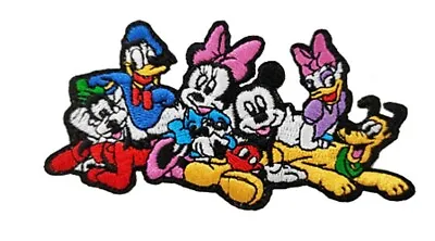 Mickey Mouse And Friends Embroidered 4  Wide Iron On Patch • $4.99