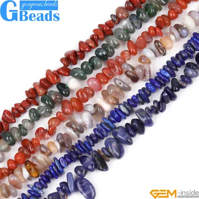 4-6x7-10mm Assorted Stones Freeform Chips Nugget Beads For Jewelry Making 15  GB • $5.54