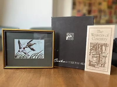 £9.99 • Buy Vintage J&J Cash's Collector Series MALLARD Woven Silk Picture Framed *Boxed