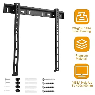 Ultra-Slim TV Wall Mount Bracket Holder For 32 37 39 42 46 48 50 55 65 LED LCD • $18.58