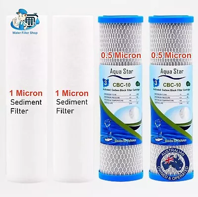 2 Set  Sediment 0.5 Micron Coconut Carbon Replacement Water Filter Cartridges • $29.50