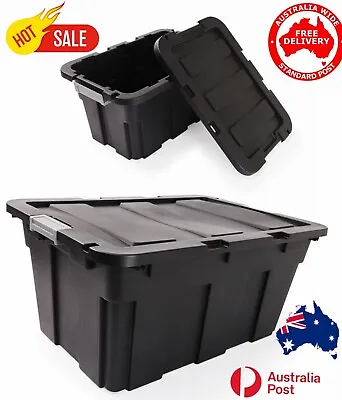 $34.80 • Buy 100L Heavy Duty Storage Container - Black Free Shipping New