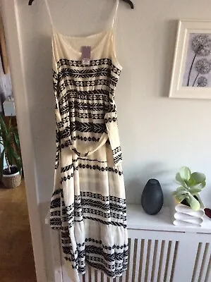 Alaia Greek Style Black And White Strappy Beach Maxi Dress One Size • £55