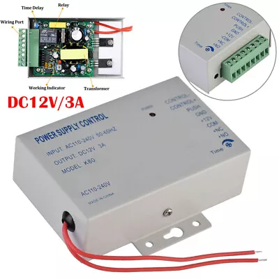 DC12V/3A AC110-240V Access Control Power Supply Unit For Door Intercom UK System • £15.25