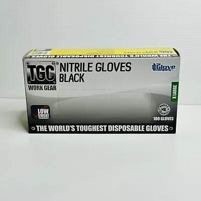 The Glove Company TGC Black Nitrile Gloves Box Of 100 • $39.40