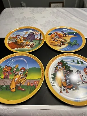 Vintage 1977 McDonalds Set Of 4 Four Seasons Lexington 10” Plates • $39.99
