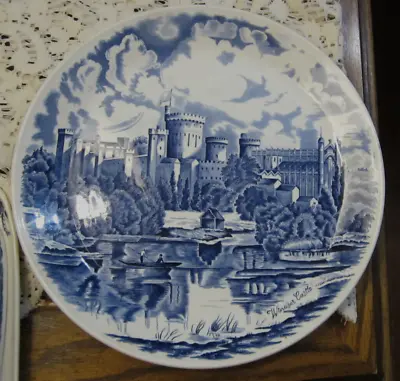 Johnson Bros. 10  Blue White Plate Windsor Castle England Genuine Hand Engraving • £37.22