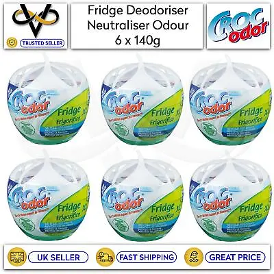 £18.95 • Buy 6 X Croc Odour Fridge Deodoriser XL Neutraliser Odour Freshener Smell 140g 