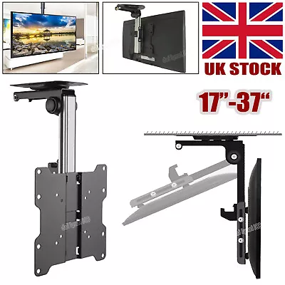 Folding Under Cabinet Sloping Ceiling TV Mount Bracket 75 100 200 VESA Flip Tilt • £29.99