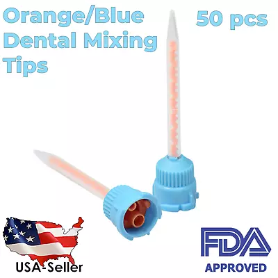 Orange/Blue Dental Impression Mixing Tips (50 Pcs) (FDA) • $13.99