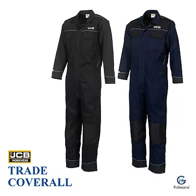 £42.95 • Buy JCB Mens Coveralls Heavy Duty Polycotton Boiler Suit Mechanics Overall Work Wear