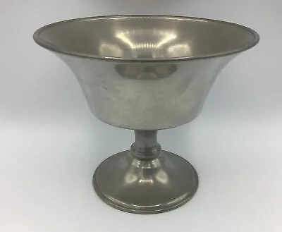$19.99 • Buy 1970s Woodbury Pewterers Pedestal Pewter Bowl With Patina