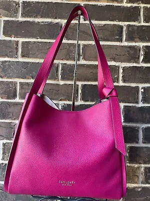 NWT Kate Spade Knott Colorblok Leather Large Shoulder Bag Renaissance Rose Multi • $228