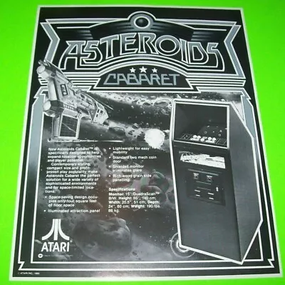 Asteroids Cabaret Arcade Flyer Original 1980 Retro Video Game Artwork • $45.90