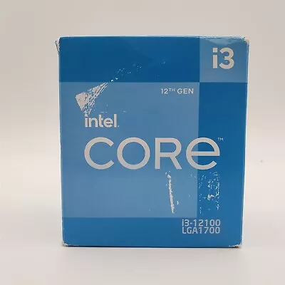 Intel Core I3 (12th Gen) I3-12100 Quad-core (4 Core) 3.30 GHz Processor • $44