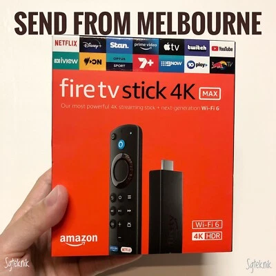 $92.50 • Buy Amazon Fire TV Stick 4K MAX HD Wifi 6 Alexa Voice Remote Media Stream (AU Stock)