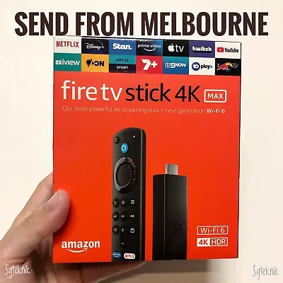 $92.50 • Buy NEW Amazon Fire TV Stick 4K MAX HD Wifi 6 Alexa Voice Remote Media Stream (AU)