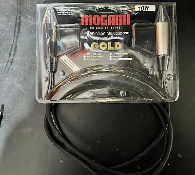 NEW SEALED Mogami Gold TRS-XLRM Balanced 1/4  To XLR Male Patch Cable - 10ft 10’ • $40