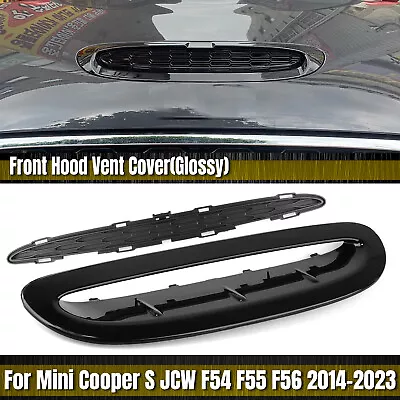 Gloss Black Front Hood Scoop Vent Trim W/ Grid For MINI Cooper S JCW F54 F55 CO • $61.96