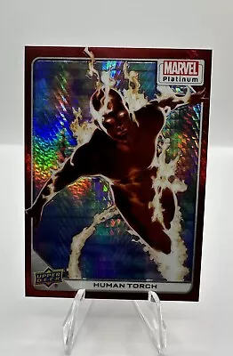 2023 Upper Deck Marvel Platinum Human Torch #9 Red Prism #048/199 • $19.99