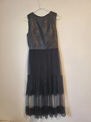 Reveuse Black Lace Dress Size Small Wednesday Adams • $23