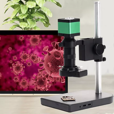 48MP HDMI 1080P USB Industry Microscope Video Camera Set C-mount Lens Stand Lamp • $165.44