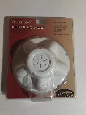 1 DICOR 5 White LUG 4-1/2  ABS VERSA-LOK TRAILER HUB COVER Plastic New • $12.99