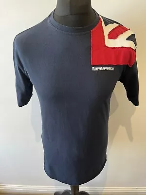 Lambretta Tee T-Shirt Blue Men's - Medium Union Jack Shoulder - Pics For Specs • $12.43