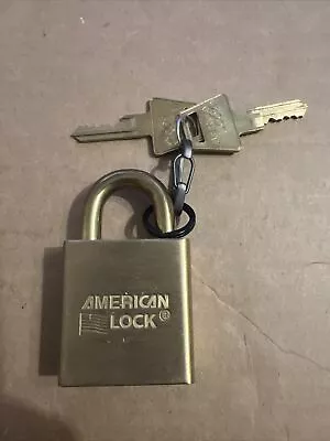 Vintage Brass US Set Lock With 2 Keys American Lock Military Padlock • $26.99