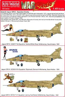 Kits World Decals 1/48 SEPECAT JAGUAR GR1A Operation Granby • $12.99