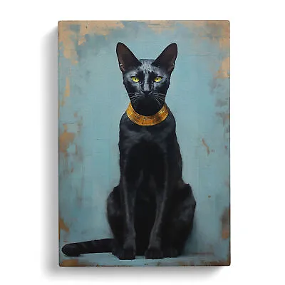 Egyptian Cat Minimalism No.3 Canvas Wall Art Print Framed Picture Home Decor • £24.95