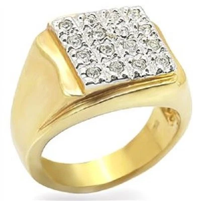 $31.99 • Buy 14K Gold Ep Mens 2.8ct Diamond Simulated Ring Sz 8-13 You Choose The Size
