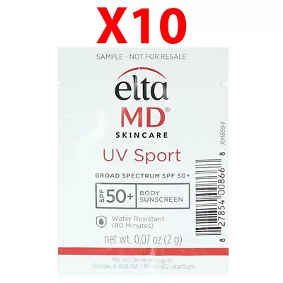 Elta MD UV Sport Broad Spectrum SPF 50 0.07oz/2g SAMPLE SET OF 10 • $10