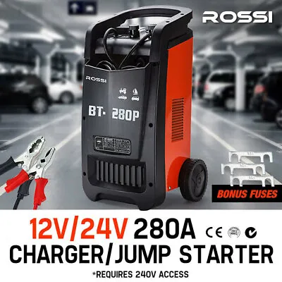$219 • Buy 【EXTRA10%OFF】ROSSI Car Battery Charger 280A 12v/24v Jump Starter ATV Boat