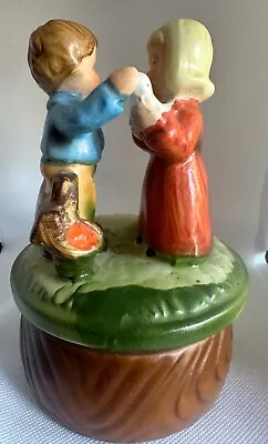 Vintage 1960's Boy Girl Porcelain Music Box Dr. Zhivago  Somewhere My Love  • $5.99