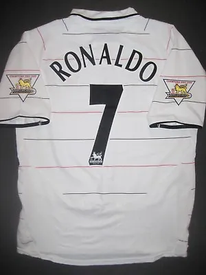 2003-2004 Nike Manchester United Cristiano Ronaldo Jersey Shirt Kit Third White • $359.99