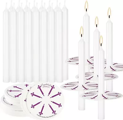 200 Pcs Church Candles With Drip Protectors For Devotional Candlelight Vigil • $44.99