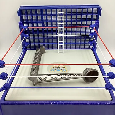 WWE Elite Hall Of Fame WWF Classic Steel Cage Ring Ladder Tower  **Read** • $125