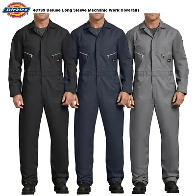 Dickies Men's Coverall Deluxe Blend Long Sleeve Jumpsuit Uniform Workwear 48799 • $64.88