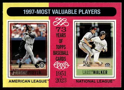 2024 Topps Heritage 200 Most Valuable Players Ken Griffey Jr. Larry Walker • $2