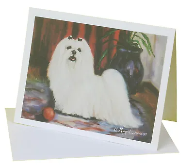 Maltese Breed Of Dog Blank Card Celebration Xmas Birthday Anniversary Thank You • $4.97