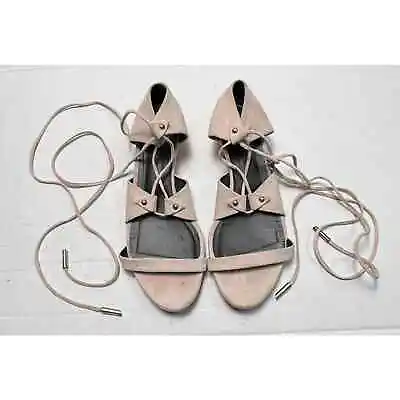 Thomas Wylde Sandals Women's Size 36.5 US 6 Coil Suede Lace Up Flat  • $55