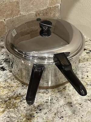 Revere Ware 1801 Stainless Copper Bottom 6 Qt Pressure Cooker Vintage Rome NY • $23.72