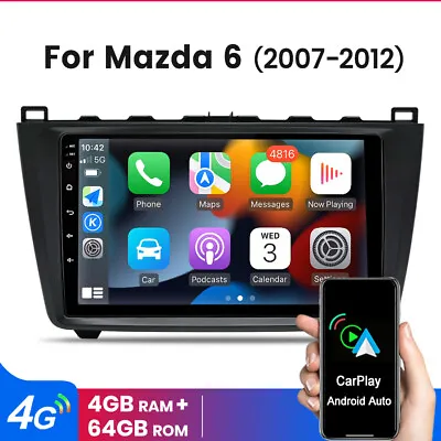 For Mazda 6 2007-2012 Android 9 Car Stereo Radio GPS Navigation Bluetooth 4+64GB • $249.99