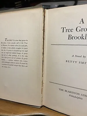 A Tree Grows In Brooklyn By Betty Smith Hardcover 1943 1st Edition Blackiston • $6.50