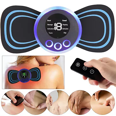 Portable Mini Electric Neck Back Massager Cervical Massage Patch Stimulator • $7.28