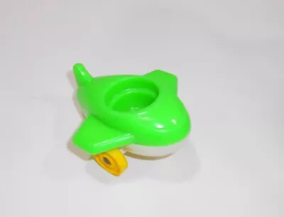 Vintage Fisher Price Little People Green Pedal Toy  Airplane • $4.95