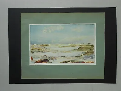 Very Rare Vintage 1902 Marine Print By W.l.wyllie-  Breakers On The French Coast • £2.50